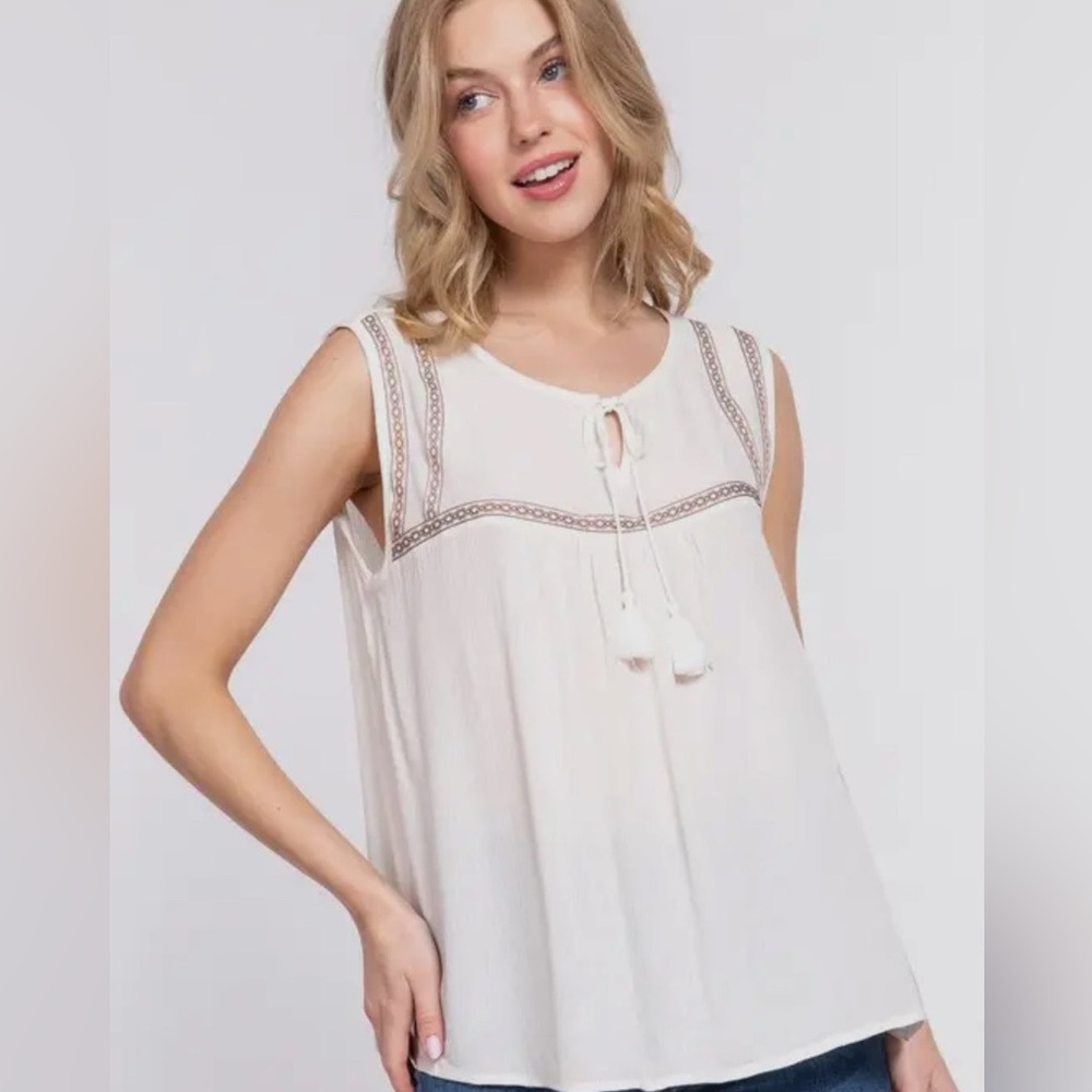 PAPAYA off white Small Tulum Tank